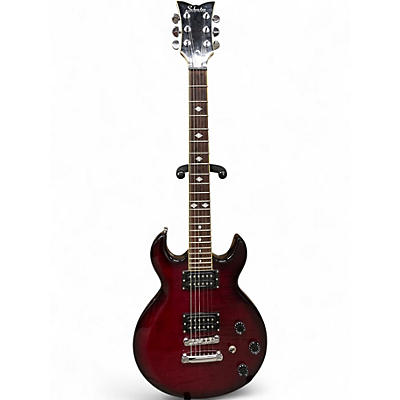 Used Schecter Guitar Research Diamond Series S-1+ Trans Red Solid Body Electric Guitar