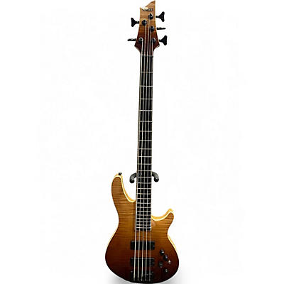 Used Schecter Guitar Research Diamond Series SLS Elite 5 Antique Fade Burst Electric Bass Guitar
