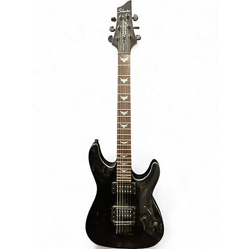 Used Schecter Guitar Research Diamond Series Spitfire-6 Black Solid Body Electric Guitar Black