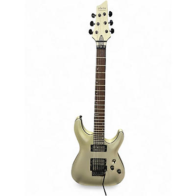 Used Schecter Guitar Research Diamond Series Stealth C1 FR Satin Silver Solid Body Electric Guitar