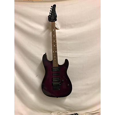 Used Schecter Guitar Research Diamond Series V-1 PLUS Trans Purple Solid Body Electric Guitar