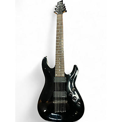 Used Schecter Guitar Research Diamond Series c7 Black Solid Body Electric Guitar