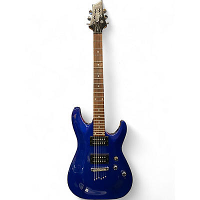 Used Schecter Guitar Research Diamond series omen 6 Blue Solid Body Electric Guitar