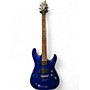 Used Schecter Guitar Research Diamond series omen 6 Blue Solid Body Electric Guitar Blue