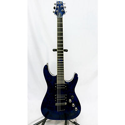 Schecter Guitar Research Used Schecter Guitar Research Dimond Series Exotic Star Blue Solid Body Electric Guitar