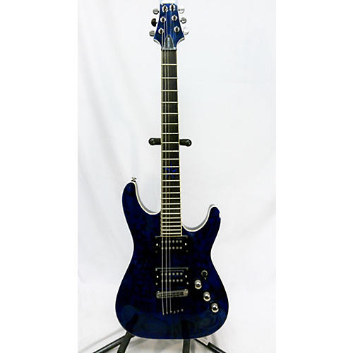 Schecter Guitar Research Used Schecter Guitar Research Dimond Series Exotic Star Blue Solid Body Electric Guitar Blue