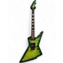 Used Schecter Guitar Research E-1 FR S Green Solid Body Electric Guitar Green