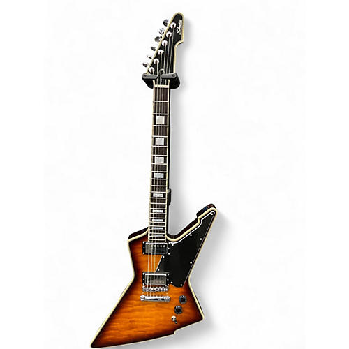 Used Schecter Guitar Research E1 Custom Vintage Sunburst Solid Body Electric Guitar Vintage Sunburst