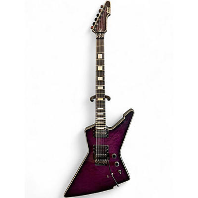 Used Schecter Guitar Research E1 FRS DIAMOND SERIES Trans Purple Solid Body Electric Guitar