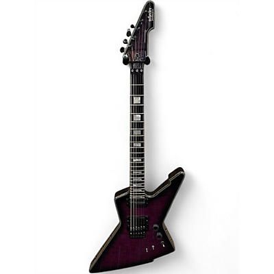 Used Schecter Guitar Research E1 FRS Trans Purple Solid Body Electric Guitar