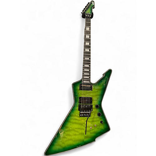 Used Schecter Guitar Research E1FRS GREEN BURST Solid Body Electric Guitar GREEN BURST