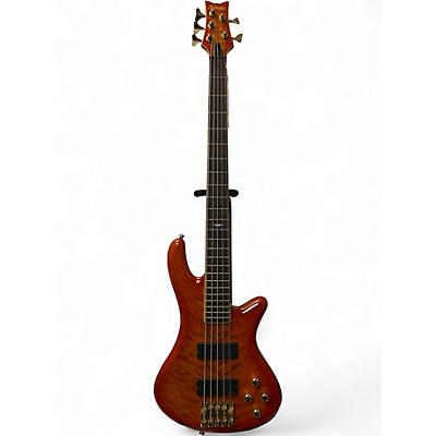 Used Schecter Guitar Research ELITE 5 Cherry Sunburst Electric Bass Guitar