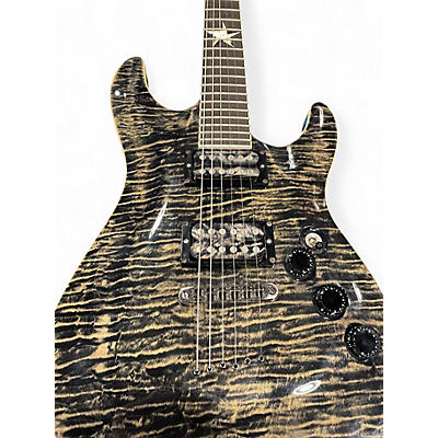 Used Schecter Guitar Research EXOTIC STAR  Black and Gold Solid Body Electric Guitar