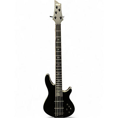 Used Schecter Guitar Research Elite-5 Evil Twin Black Electric Bass Guitar