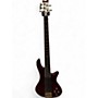 Used Schecter Guitar Research  Elite 5 String Crimson Red Trans Electric Bass Guitar Crimson Red Trans