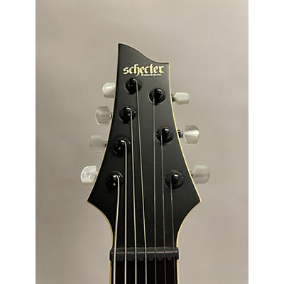 Schecter Guitar Research Used Schecter Guitar Research Evil Twin Seven String Matte Black Solid Body Electric Guitar