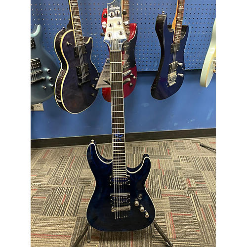 Schecter Guitar Research Used Schecter Guitar Research Exotic Star Blue Solid Body Electric Guitar Blue