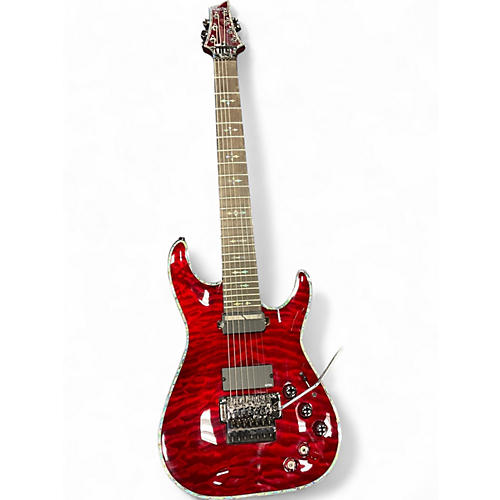 Used Schecter Guitar Research FRS HELLRAISER Red Solid Body Electric Guitar Red