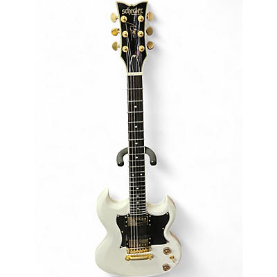 Used Schecter Guitar Research H6LLYW66D ZACKY VENGEANCE White Solid Body Electric Guitar