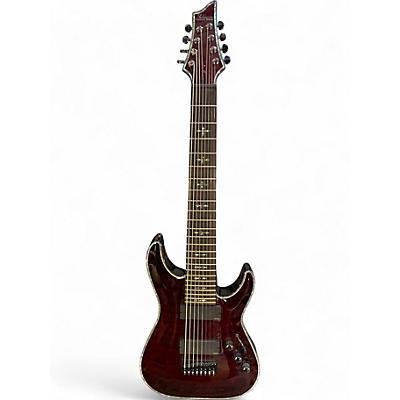 Used Schecter Guitar Research HELLRAISER C8 Black Cherry Solid Body Electric Guitar