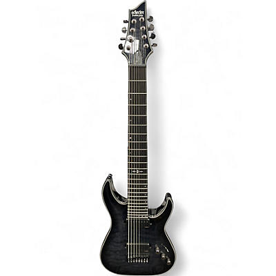 Used Schecter Guitar Research HELLRAISER C8 HYBRID TRANSPARENT BLACK BURST Solid Body Electric Guitar