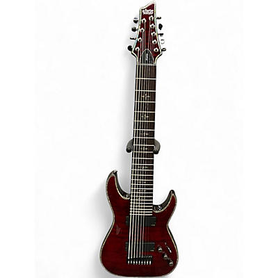 Used Schecter Guitar Research HELLRAISER C9 Black Cherry Solid Body Electric Guitar