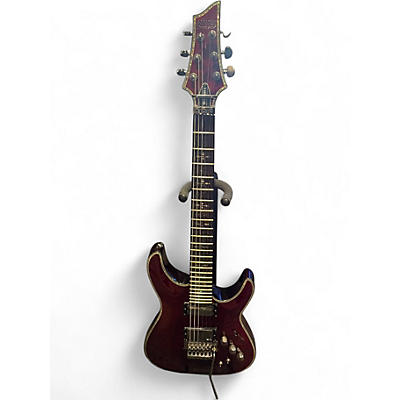 Used Schecter Guitar Research Hellraiser C-1 With Floyd Rose Sustainiac Black Cherry Solid Body Electric Guitar