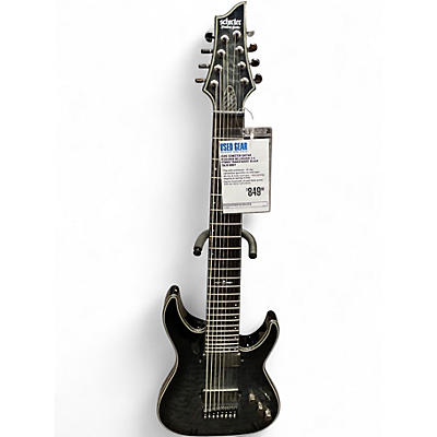 Used Schecter Guitar Research Hellraiser C-8 Hybrid TRANSPARENT BLACK Solid Body Electric Guitar