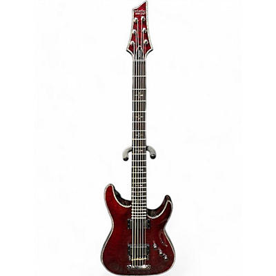 Schecter Guitar Research Used Schecter Guitar Research Hellraiser C VI Baritone Trans Crimson Red Baritone Guitars