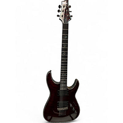 Used Schecter Guitar Research Hellraiser C1 ACTIVE Black Cherry Solid Body Electric Guitar