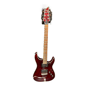 Schecter Guitar Research Used Schecter Guitar Research Hellraiser C1 Black Cherry Solid Body Electric Guitar