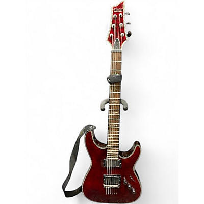 Schecter Guitar Research Used Schecter Guitar Research Hellraiser C1 Crimson Red Trans Solid Body Electric Guitar