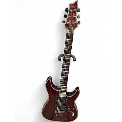 Used Schecter Guitar Research Hellraiser C1 Crimson Red Trans Solid Body Electric Guitar