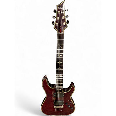 Used Schecter Guitar Research Hellraiser C1 Crimson Red Trans Solid Body Electric Guitar