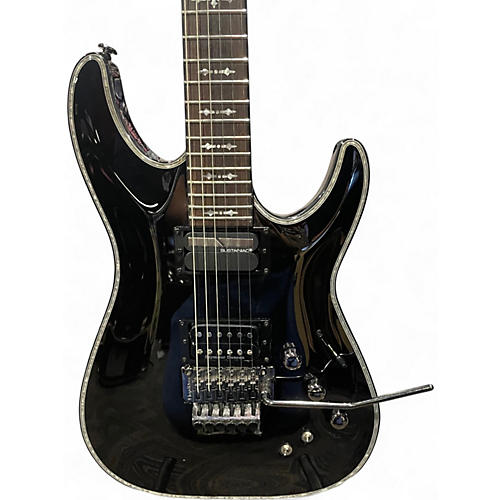 Used Schecter Guitar Research Hellraiser C1 FR S Gloss Black Solid Body Electric Guitar Gloss Black