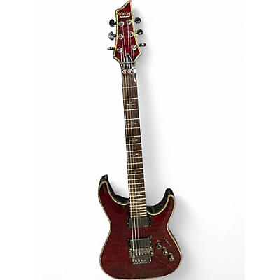 Used Schecter Guitar Research Hellraiser C1 Floyd Rose BLACK CHERRY Solid Body Electric Guitar