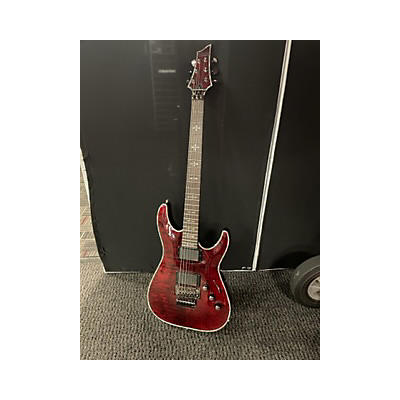 Schecter Guitar Research Used Schecter Guitar Research Hellraiser C1 Floyd Rose Black Cherry Solid Body Electric Guitar