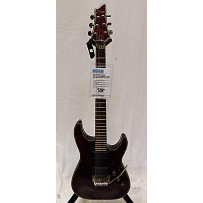 Schecter Guitar Research Used Schecter Guitar Research Hellraiser C1 Floyd Rose Black Cherry Solid Body Electric Guitar