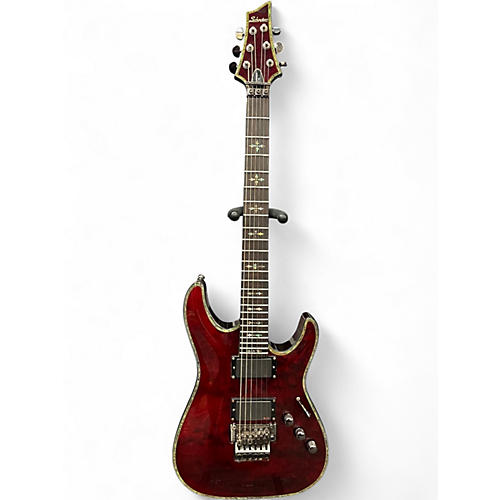 Used Schecter Guitar Research Hellraiser C1 Floyd Rose Black Cherry Solid Body Electric Guitar Black Cherry