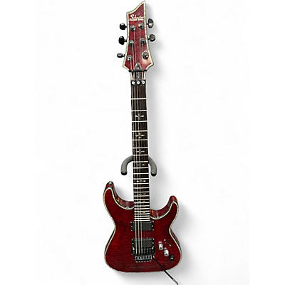Used Schecter Guitar Research Hellraiser C1 Floyd Rose Black Cherry Solid Body Electric Guitar