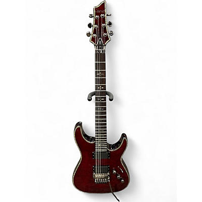 Used Schecter Guitar Research Hellraiser C1 Floyd Rose Black Cherry Solid Body Electric Guitar