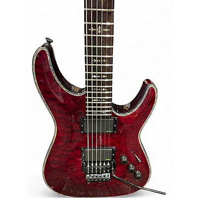Used Schecter Guitar Research Hellraiser C1 Floyd Rose Black Cherry Solid Body Electric Guitar