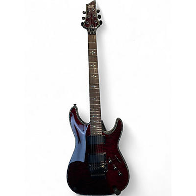 Used Schecter Guitar Research Hellraiser C1 Floyd Rose Black Cherry Solid Body Electric Guitar