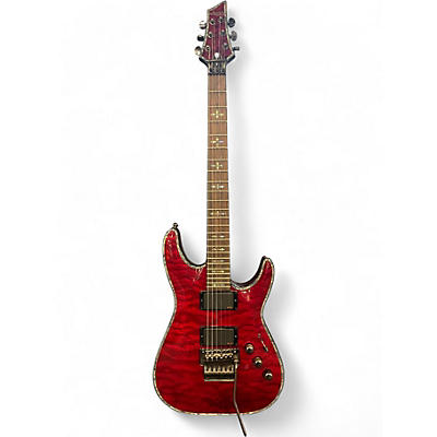Used Schecter Guitar Research Hellraiser C1 Floyd Rose Black Cherry Solid Body Electric Guitar