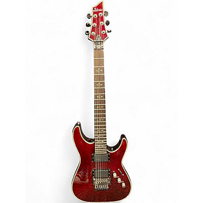 Used Schecter Guitar Research Hellraiser C1 Floyd Rose Black Cherry Solid Body Electric Guitar