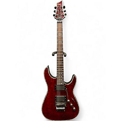 Used Schecter Guitar Research Hellraiser C1 Floyd Rose Black Cherry Solid Body Electric Guitar