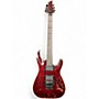 Used Schecter Guitar Research Hellraiser C1 Floyd Rose Black Cherry Solid Body Electric Guitar Black Cherry
