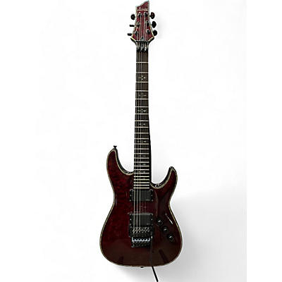 Used Schecter Guitar Research Hellraiser C1 Floyd Rose Crimson Red Trans Solid Body Electric Guitar