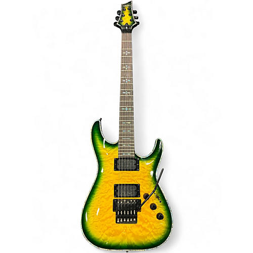 Used Schecter Guitar Research Hellraiser C1 Floyd Rose Dragon Burst Solid Body Electric Guitar Dragon Burst