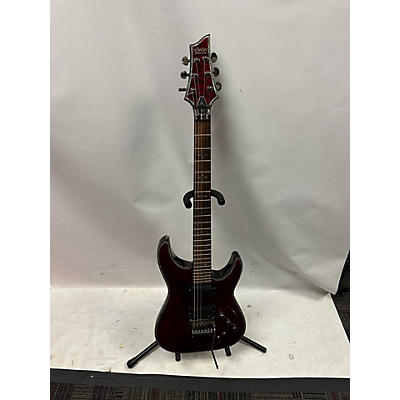 Schecter Guitar Research Used Schecter Guitar Research Hellraiser C1 Floyd Rose Sustaniac Black Cherry Solid Body Electric Guitar